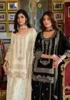 Aafrin Black And White By Eba Chinon Wholesale Readymade Suits In India